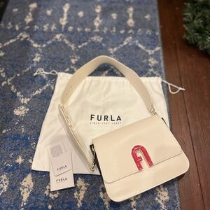 Furla Cream and Pink Women's Bag